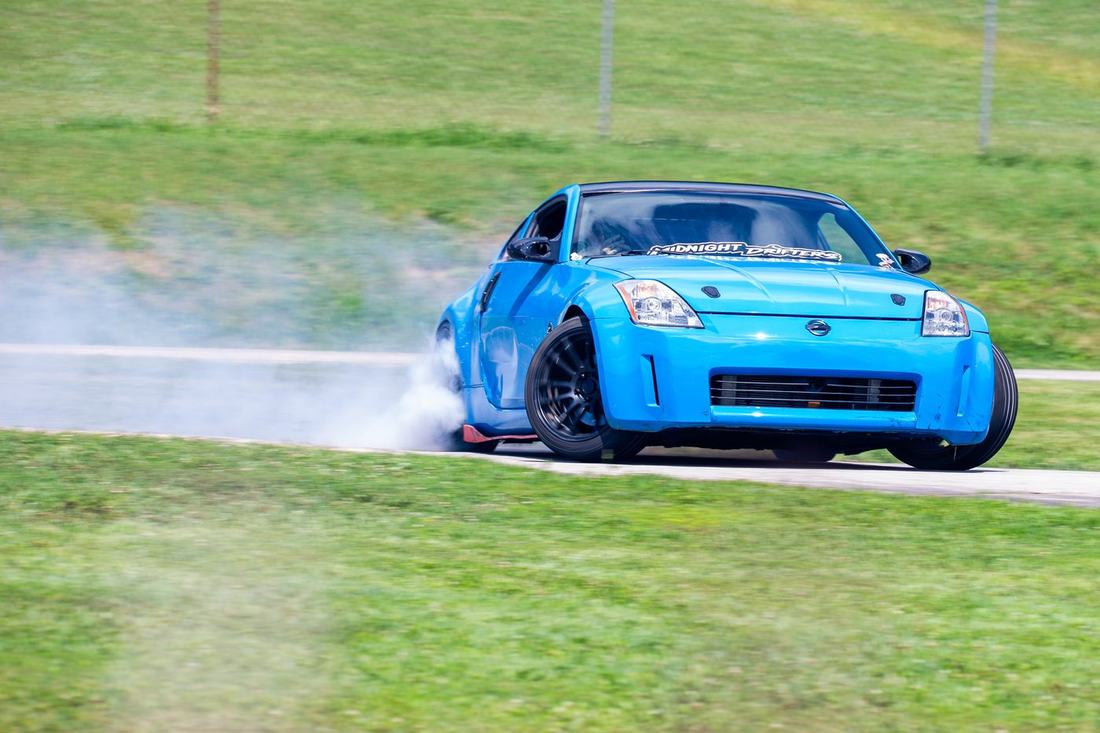 Drift car on track